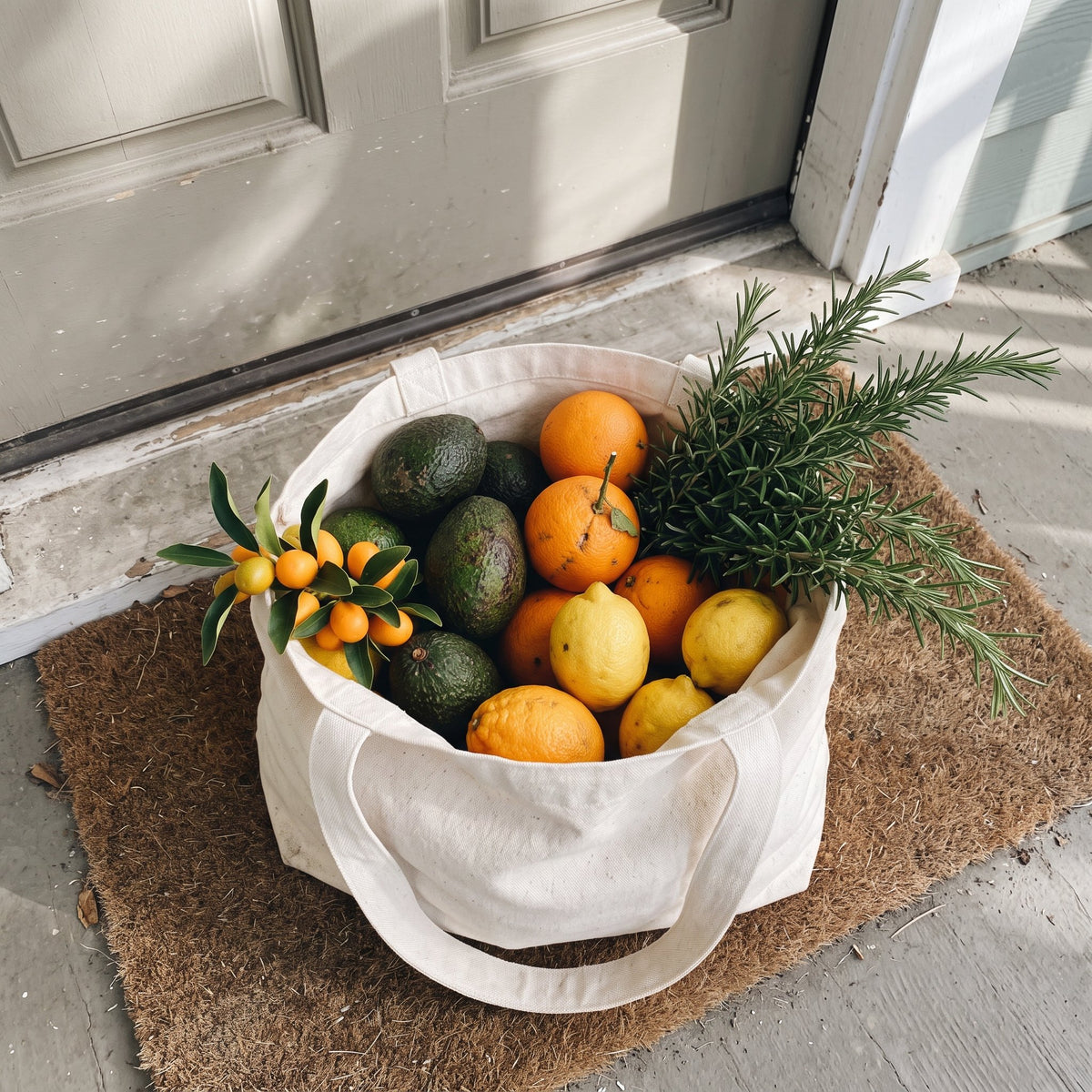 Farm Membership Bag delivered to a front porch